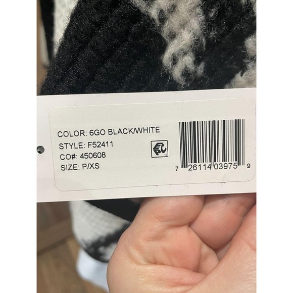 NWT French Connection Houndstooth Wool Poncho - Picture 5 of 6